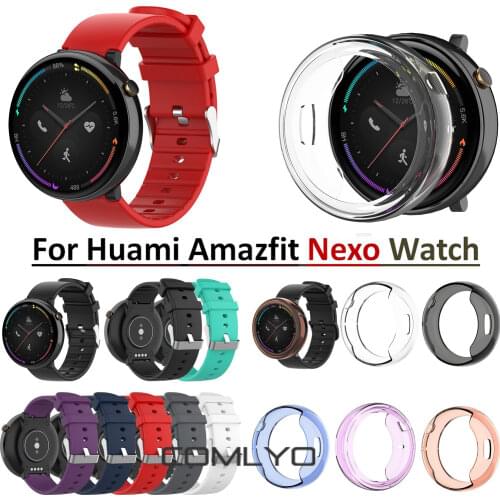 Replacement Bracelet Bands Strap for Huami Amazfit Nexo Watch Band Silicone Wrist for Amazfit Nexo Bracelet Cover Protector Case