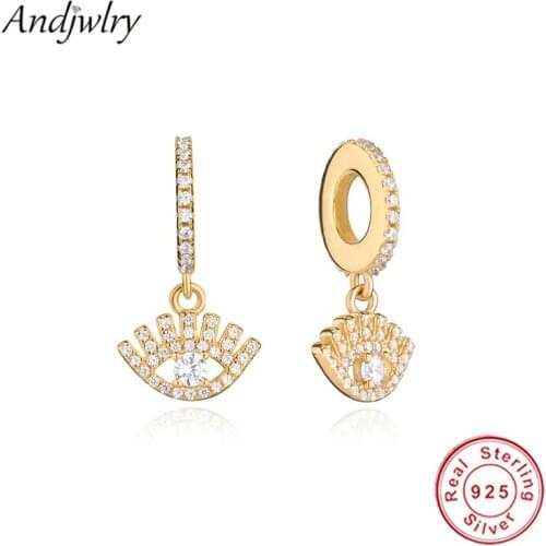 Fit Original Pandora Charm Bracelet 925 Sterling Silver Evil Eye Charm Pendant Zircon Dangle Beads Jewelry Berloque