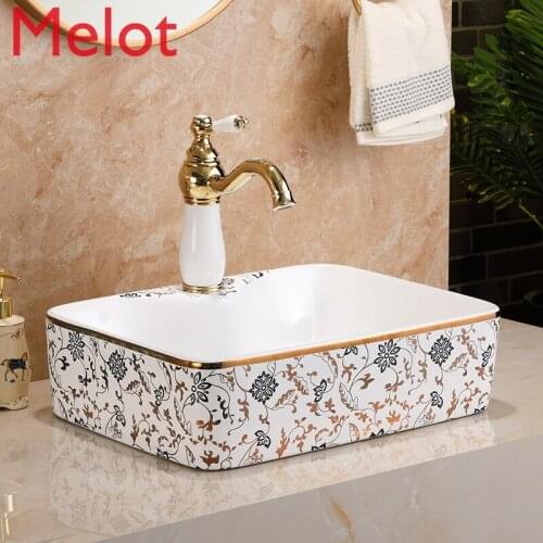 Modern simple basin small size American Ceramic on stage basin washbasin