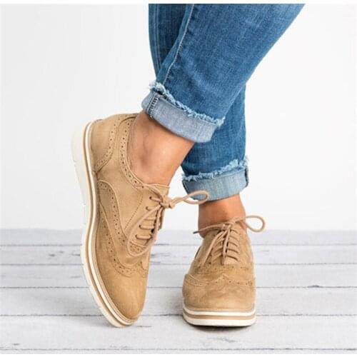 Flats Womens Casual Shoes Ladies Casual Breathable Female Pu Leather Shoes Lace Up Woman Comfort Walking Shoes