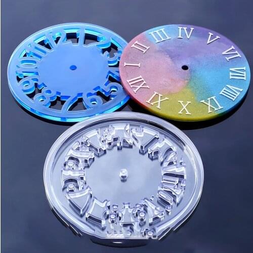 Creative DIY Clock Silicone Mold For Uv Epoxy Resin Decorative Craft DIY Home Molds Making Tools