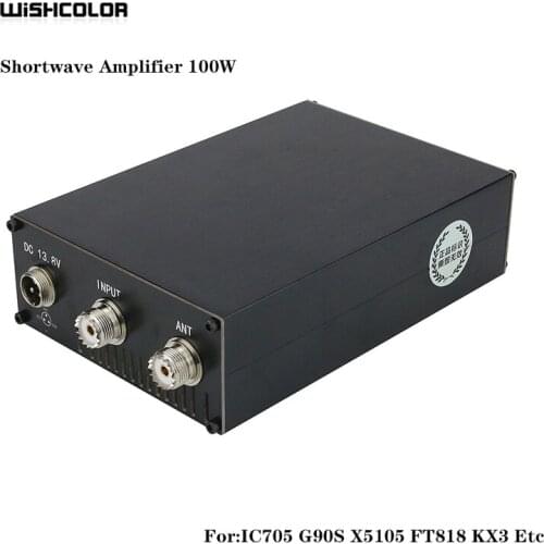 Wishcolor TZT100X Shortwave Amplifier 100W Shortwave Amp Fits IC705 G90S X5105 FT818 KX3 QRP Radio Stations