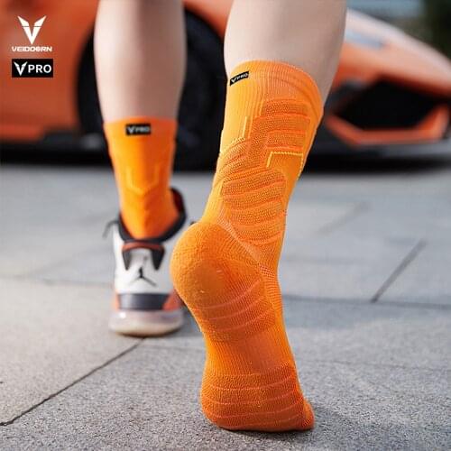 Veidoorn High Quality Sports Socks Student Kids Socks Skateboard Basketball child Socks