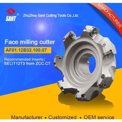 Mached insert SEET12T3 Indexable milling cutter milling tools facing cutter cutting disc FMA01-100-B32-SE12-07/AF01.12B32.100.07