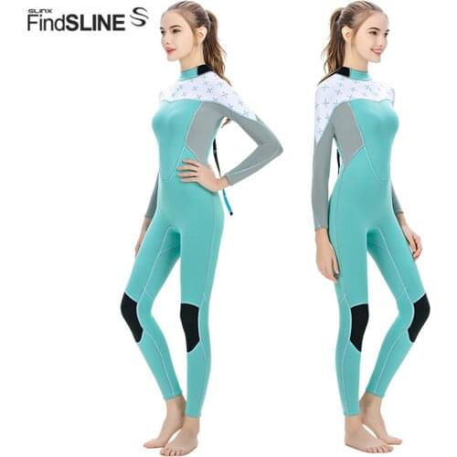 Slinx Womens Wetsuit 2MM Neoprene Wetsuit One-piece Wetsuit Super Elastic Slim Anti-UV Surfing Warm Wetsuit