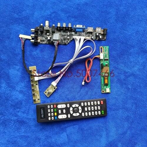 LCD control board kit USB+VGA+AV 1440*900 fit B170PW01/B170PW03/B170PW05/B170PW06 LVDS 30pin 1CCFL panel DVB digital signal