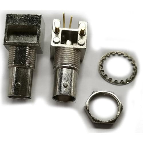 BNC-KWE BNC Female Socket/Jack Connector 50-ohm Panel-Mount 90-degree ForCCTV Camera