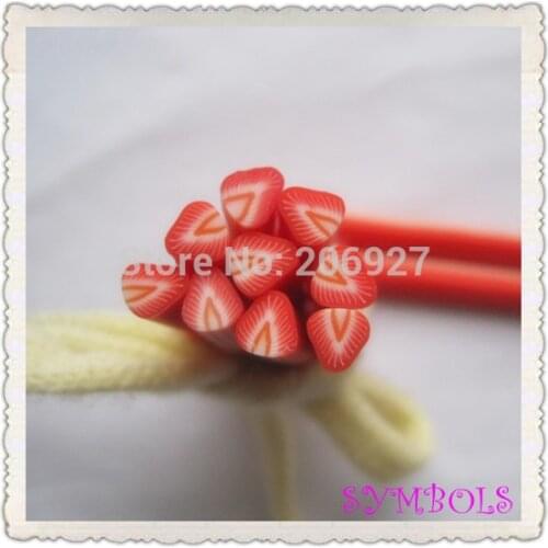 5pcs A-12 5mm Cute Strawberry Fruit Cane Fancy Nail Art Polymer Clay Cane Nail Art Decoration