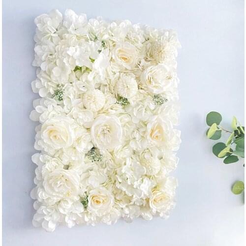 60x40cm Artificial Flower Wall Decoration Road Lead Hydrangea Peony Rose Flower Mat Wedding Arch Pavilion Corners Decor Floral