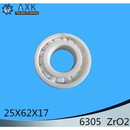 6305 Full Ceramic Bearing ( 1 PC ) 25*62*17 mm ZrO2 Material 6305CE All Zirconia Ceramic Ball Bearings