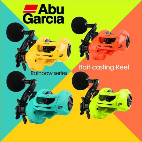 Abu Garcia Colors MAX Baitcasting Reel 2020 4BB 6.6:1 8KG Max Drag Trolling Fishing Reel Neon Mint Orange Yellow Saltwater Reel