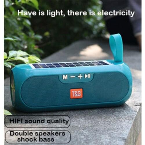 Bluetooth speaker wireless solar speakers portable outdoor subwoofer support USB aux tf 3D stereo surround tws loudspeaker TG182
