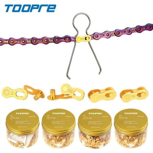 TOOPRE Mountain Bike Chain Magic Buckle Iamok 8/9/10/11/12/24/27/30S Single Speed Quick-Link Bicycle Parts