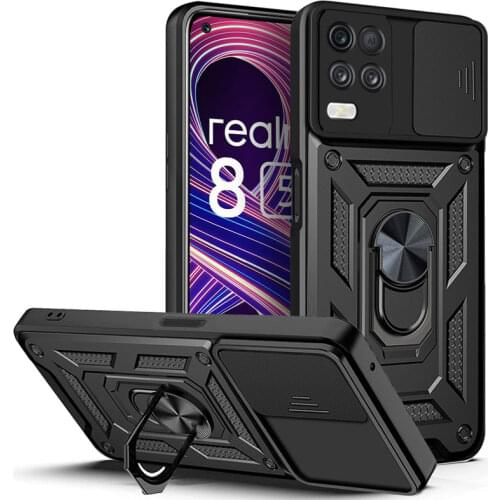 Funda Case for Oppo Realme 8 Pro Reno 5 A15S A51 A71 A92 A73 A74 A54 Armor Push Window Coque Camera Protection Phone Case Cover