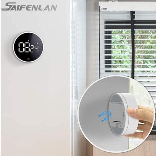 Digital Kitchen Timer Magnetic Countdown Count Up Timer with 3 Levels of Volume One Button Operation for Kids and Elderly