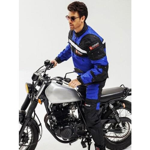 DUHAN D-020 Oxford Cloth Overalls Moto Jacket Motorcycle Riding Suit Hockey Coat Knight D020 Black Red Blue Cotton lining take o