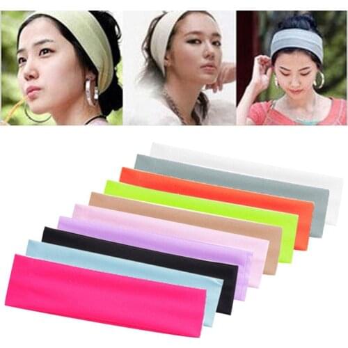 Unisex Elastic Sport Hairbands Head Band Yoga Headbands Headwear Headwrap Sports Headband Hair Accessories Dropshipping