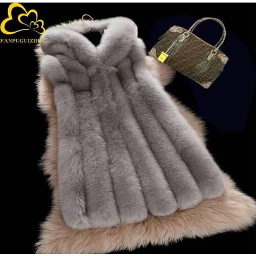 FANPUGUIZHEN Fur Coats With A Hood