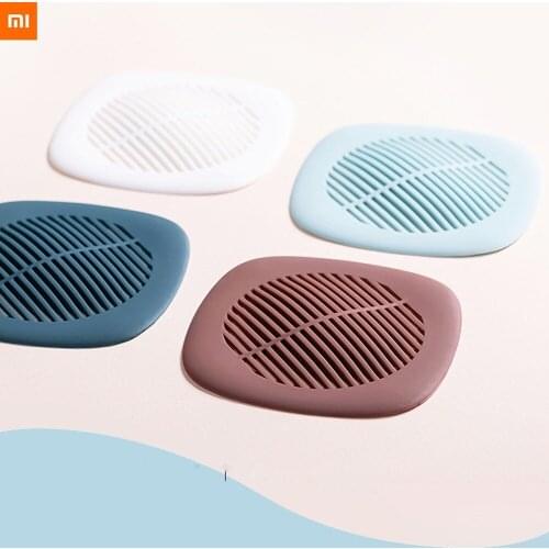 New xiaomi Sink filter mesh bathroom hair-proof toilet floor drain cover household kitchen sewer sink artifact filter 4 colors