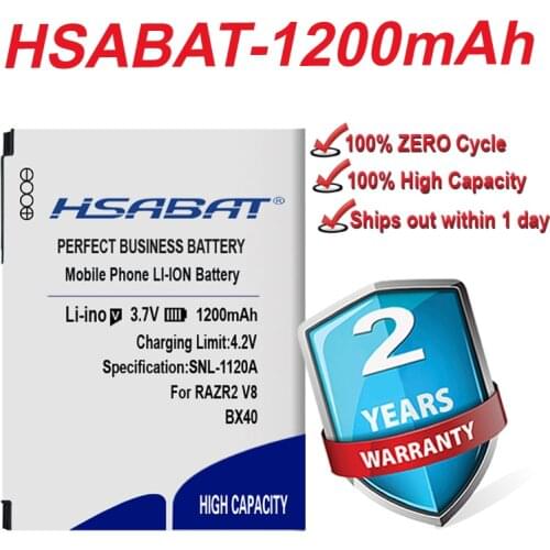 HSABAT Newest Battery for Motorola RAZR2 V8,V9,V9M,V9X,Q9H,PEBL2 U8,U9 Q9h,MOTOZINE ZN5,ZN5M 1200mAh BX40