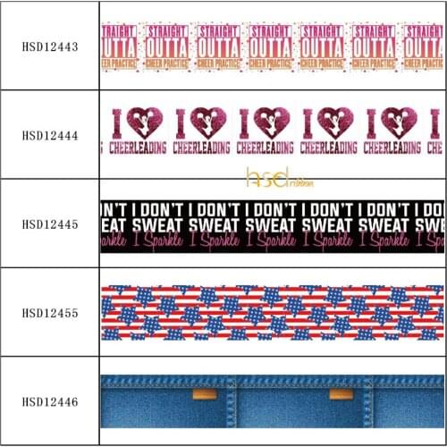 HSDCraft 22MM 25MM 38MM 50MM 75MM New Creative design HT Printed on Grosgrain Ribbon 10Yards/Roll