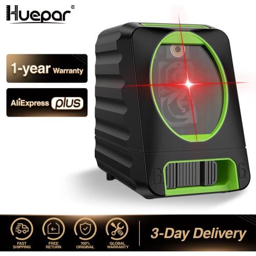 Huepar Red Beam Cross Line Laser Level 150/130 Degree Vertical/Horizontal Lasers 635nm Self-leveling Nivel Laser Diagnostic Tool