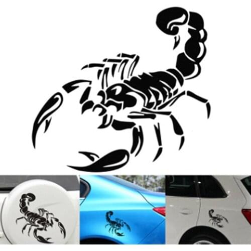 Personality Scorpion Car Sticker And Decals Reflective Laser Car Styling 3D Stickers Waterproof Sunscreen