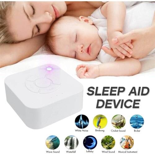 White Night Light Noise Sleep Instrument 9 Nature Sounds LED Machine Sleeping Aid Device Relax Therapy