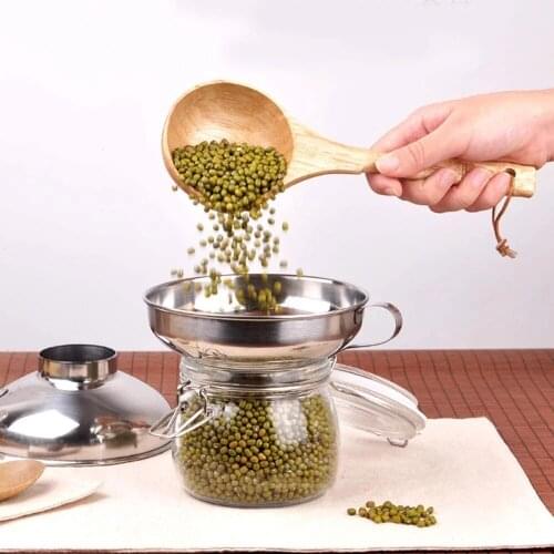 Quality Wide Mouth Liquid Funne for Jars Stainless Steel Canning Funnels Flask Filter for Oil Wine Water Spices Kitchen Tools