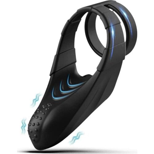 Penis Rings Vibrator Male Masturbator Ring Delay Ejaculation Penis Vibrating Cock Ring Clitoral Erotic Adult Sex Toys for Men