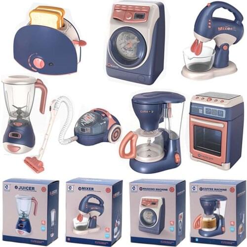 Mini Household Electrical Appliances Mini Washing Machine Electric Vacuum Cleaner Mixer Juicer Bread Machine Housekeeping Toys