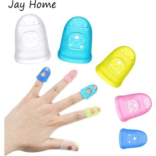 Multifunctional Silicone Thimble Hollowed Out Breathable Protective Finger Thimble DIY Needlework Crafts Sewing Accessories