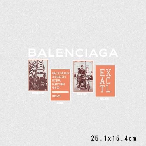 Fasion Men Letter Patches Hot Heat Transfer Cloth Printing Sticker DIY Iron On Clothing Bag Shoes Customization Logo