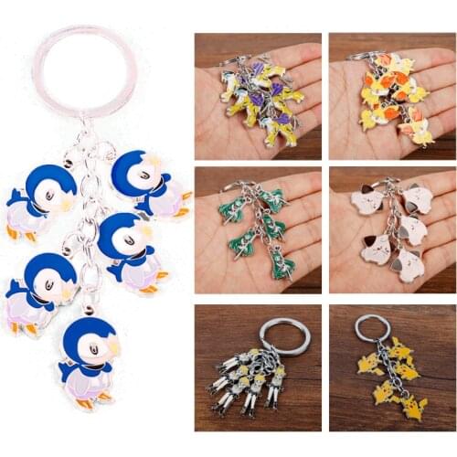 Cartoon Key Chains Men Women Car Bags Keyholder Alloy Pendants Keychain Fashion Jewelry Friend Family Gift