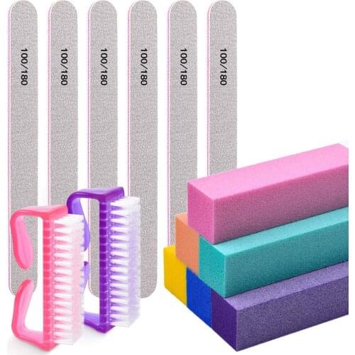 Nail Art Files and Buffer for Manicure Acrylic Nails File Buffers Block Professional All for Machine Tools Sets Pedicure Kit Set
