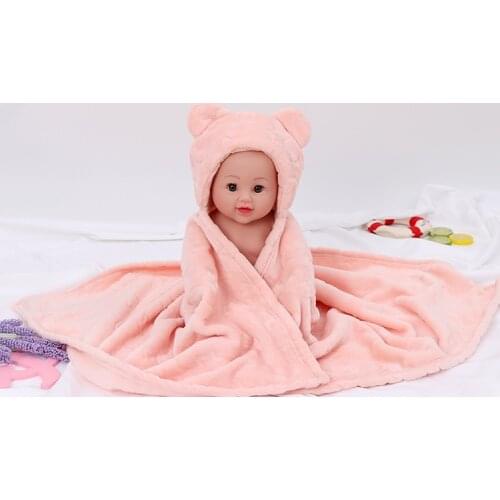 New Autumn And Winter Baby Hugs Are Covered By Coral Fleece Newborn Quilt Blasting Bear Bear Blanket Baby Stroller Blanket