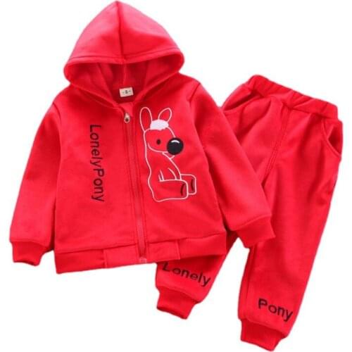 New Autumn Winter Baby Girls Clothes Suit Fashion Children Hooded Jacket Pants 2Pcs/Sets Toddler Sports Costume Kids Tracksuits