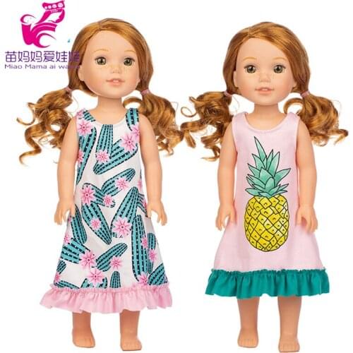 Dress for 14.5" Wellie Wishers Camille Ashlyn Kendall Emerson doll clothes 38-36cm sharon nancy doll outfit girl toys wearing