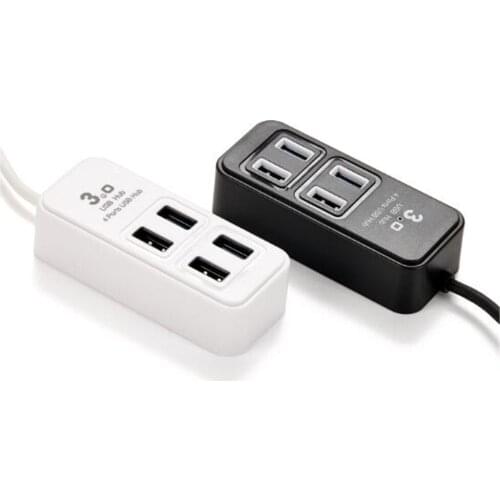 Portable Durable Practical 5Gbps High Speed 1 x 4 Ports 30cm/11.8inch USB3.0 Hub