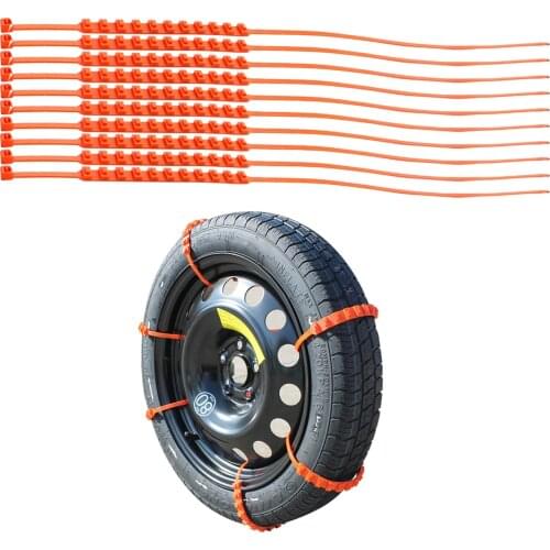 10pcs Anti-Slip Car SUV Plastic Winter Tyres Wheels Snow Chains, 90cm, Easy to Install