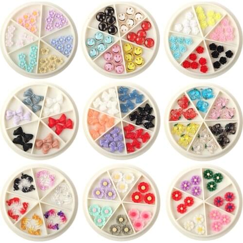 Multi style stereo bowknot/Flower/Fish/smiling facerose resin bead accessories DIY art of following from decorative accessories