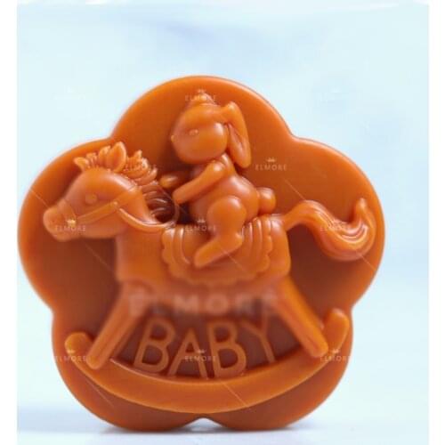 Flower rabbit baby Trojan horse Silicone molds soap mold silicone soap molds silica gel die Aroma stone moulds candle mould