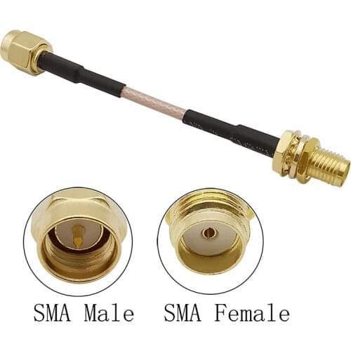 SMA Male to SMA Female RG316 Cable Nut Bulkhead Extension Coax Jumper Pigtail SMA Connector