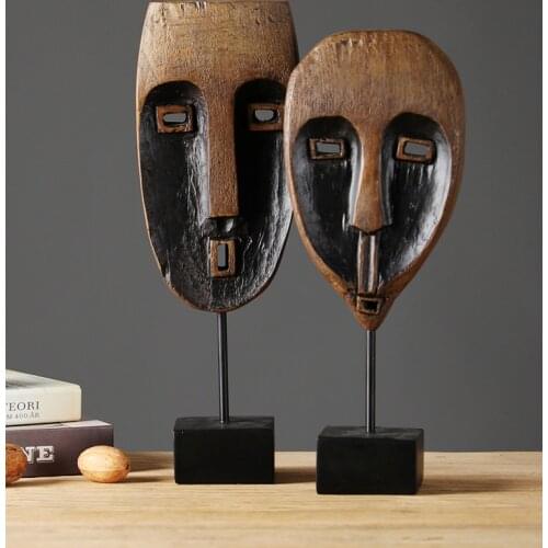 Resin Black Tree Pattern African Face Decoration Decoration Creative Crafts Modern Minimalist Desktop Art Gifts