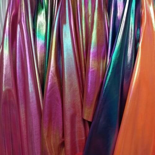 Spandex Fabric 4 Way Stretchy Bronzing Ombre Shiny Swimsuit Lycra Stage Garment Magic Color