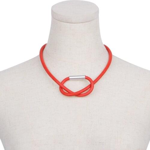 Vintage Cross Knot Choker Necklace 2021 New Original Design Rubber Metal Necklace Punk Style Jewelry Body Decorations Wholesale