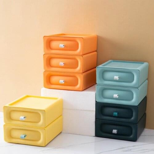 Storage Box Large Capacity Stackable PP Multi-function Storage Cabinet for Home Organizer Storage Bins Drawers Combination