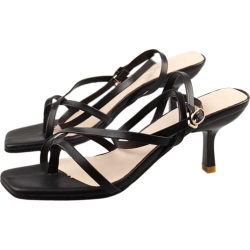 Roman Sandals Female 2019 New Summer Net Red Ins Super Fire Fairy Wind Stiletto Gentle Toe High Heels Tide