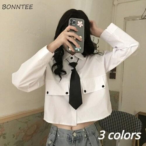 Shirts Women Hot Sale Summer Simple College Cropped Tops Trendy All-match Soft Feminino Streetwear Newest 2021 Teens Daily Solid