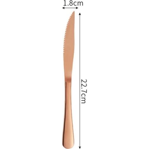 1PCS Coxeer Table Steak Knife Steak Cutter Solid Stainless Steel Cutter Kitchen Food Cutter Meat Fish Knife Kitchen Dinnerware